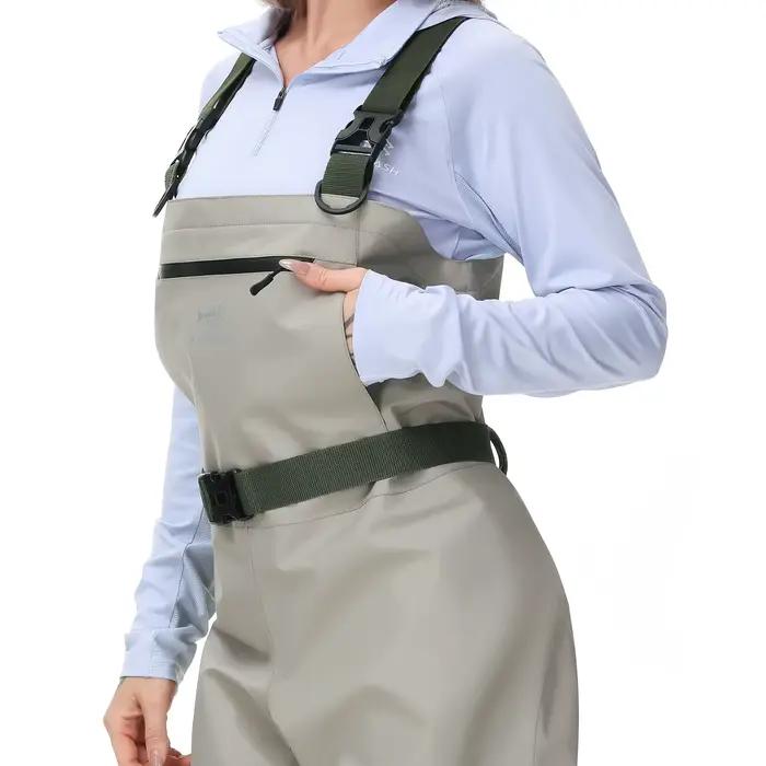 Waders de pêche femme étanches et respirantes Bassdash IMMERSE, cuissardes légères pour pêche à la cuisse