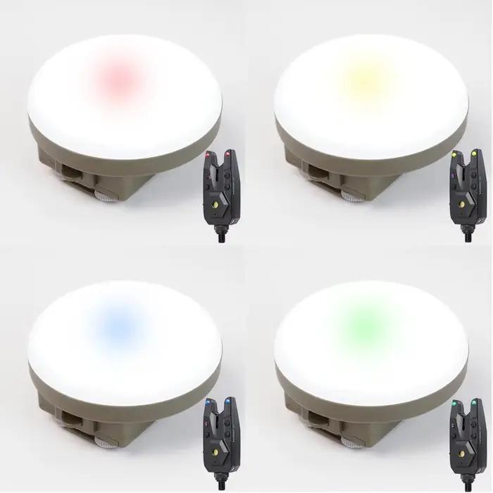 Kit alarme sans fil carpe Hirisi avec lampe camping étanche indicateur touches S7-4D accessoires carpfishing