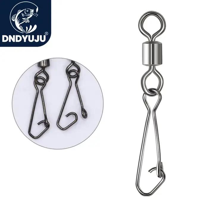 Barillet de pêche DNDYUJU 10-100PCS avec émerillon roulant pour hameçons et leurres - Accessoires