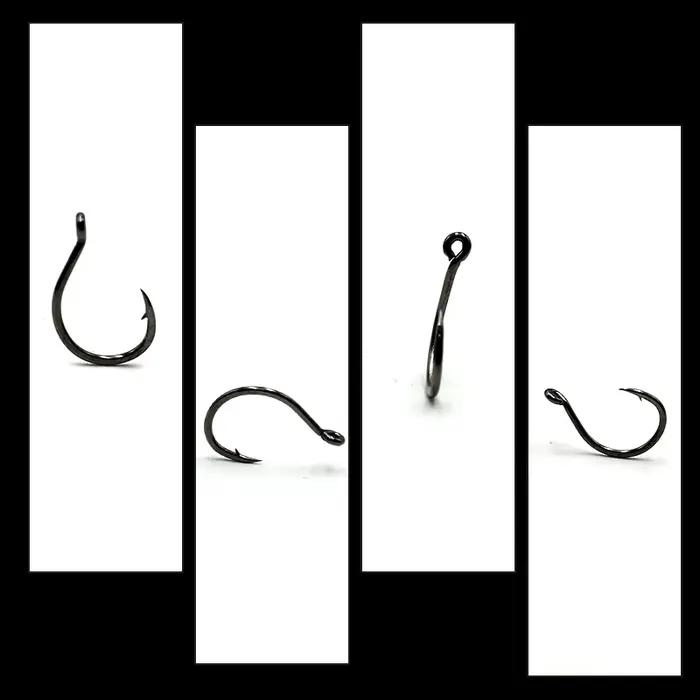 Hameçons pour carpe 20 pièces en acier carbone avec ardillon pour montages de pêche spécifiques