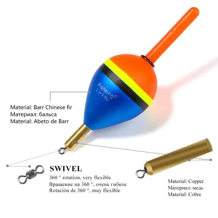 Flotteurs de pêche plastique 2.0g à 5.0g avec tube coulissant - Sensibilité et polyvalence