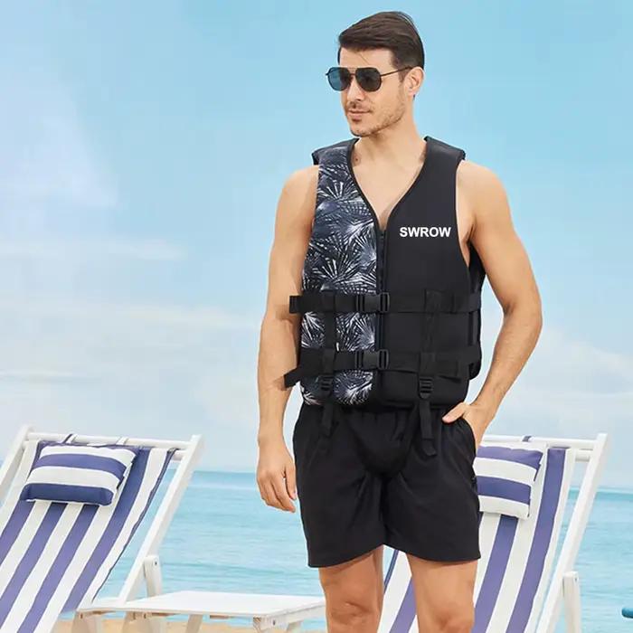 Gilet de sauvetage néoprène pêche - Veste de sécurité adulte enfant pour kayak pêche et sports nautiques