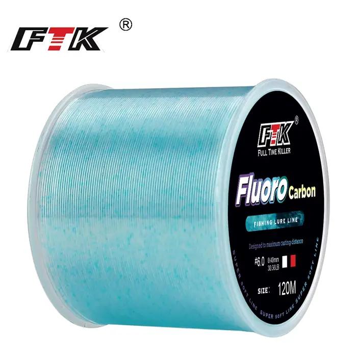 Ligne de pêche FTK 120m fluorocarbone tachetée invisible - 0.20mm-0.50mm 4.13LB-34.32LB ligne spotted