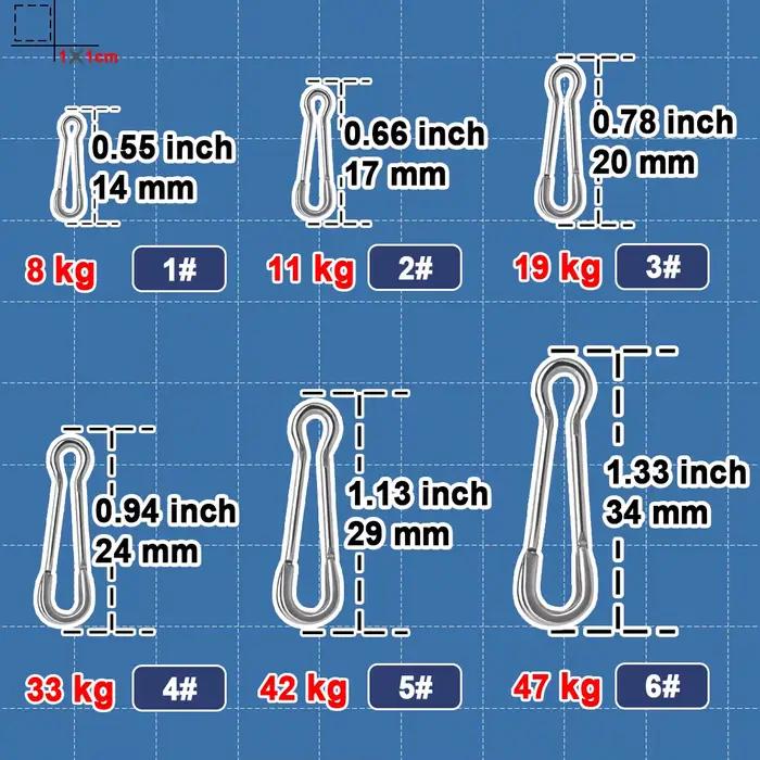 Clips de pêche Hawaii 25 à 100 pièces acier inox - Connexion rapide pour leurres et montages carpe