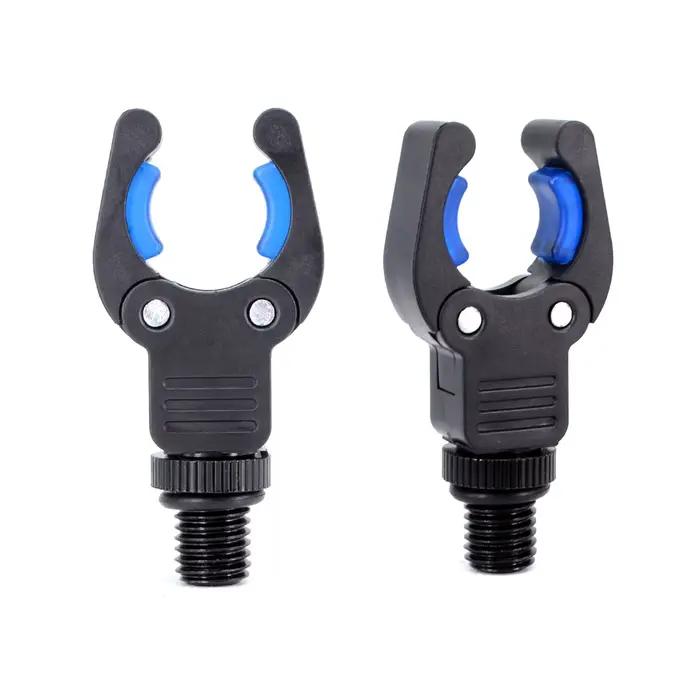 4 supports de canne tête et talon pour alarmes carpe avec pince plastique - Accessoire pêche nocturne