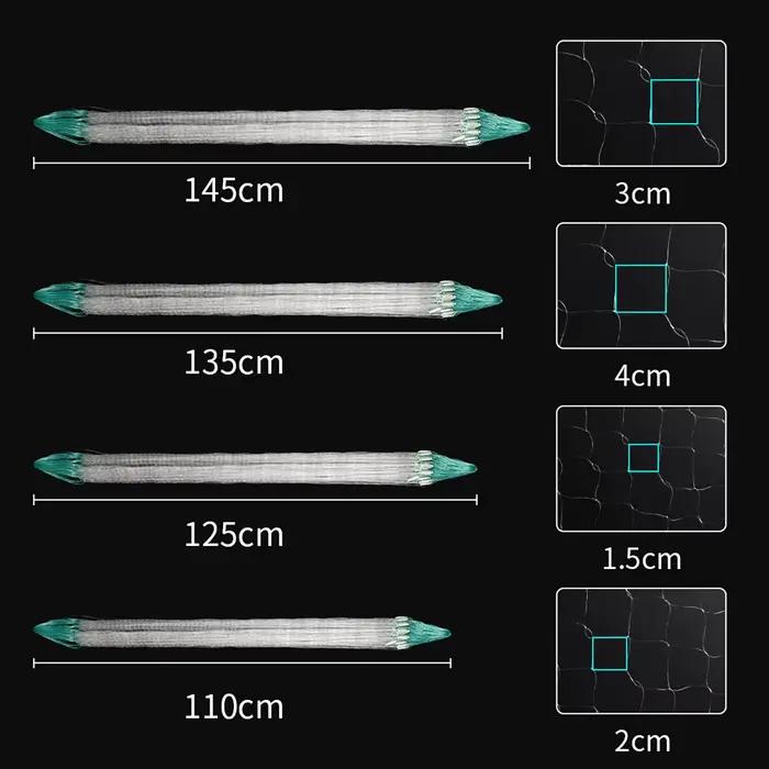 Filet maillant pêche monofilament 30 mètres - Piège à poissons pour pêche extérieure