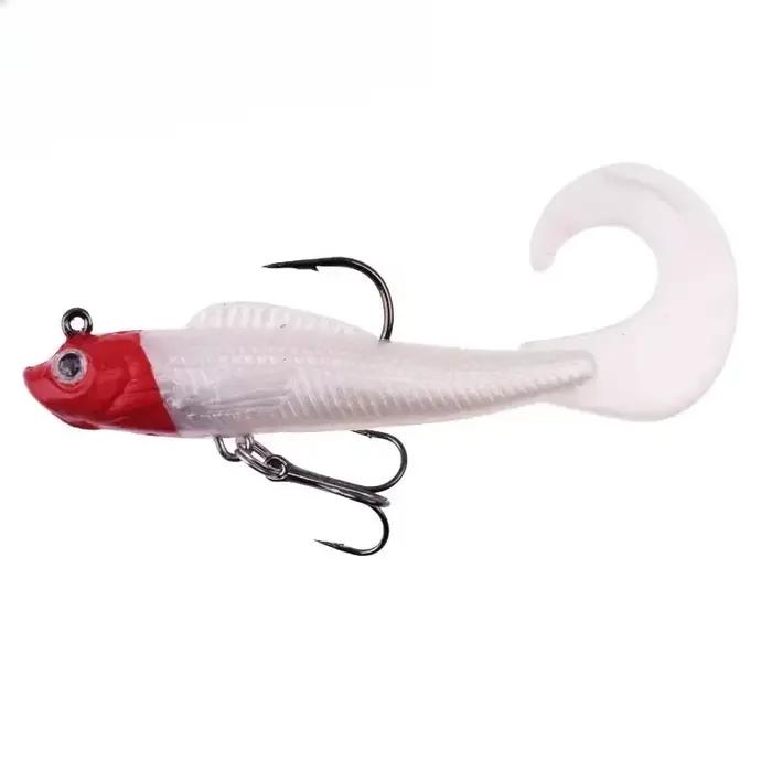 6 leurres souples avec queue nageuse pour bar et carpe, appâts artificiels en silicone pour pêche au leurre