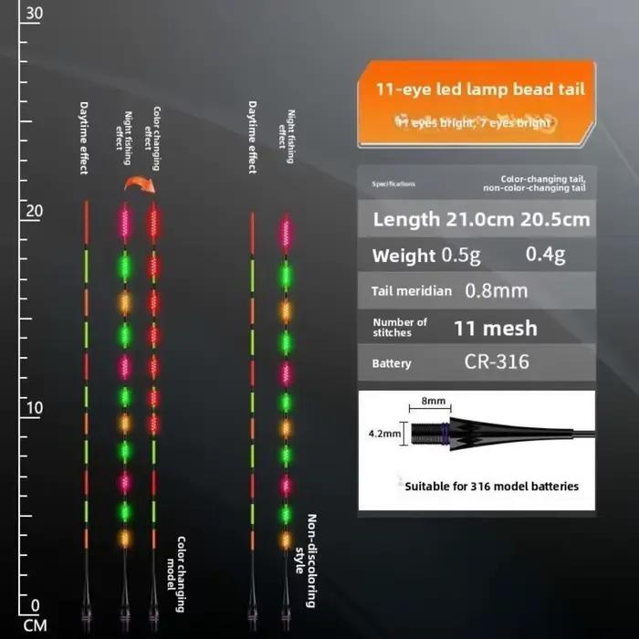 Bouchon lumineux LED ultra sensible pour la pêche de nuit électronique et connecté