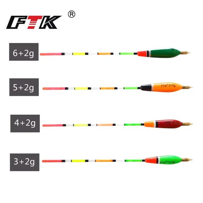 Flotteurs Barguzinsky 5 pièces pour pêche à la carpe - Poids mixtes 3+2g à 6+2g FTK