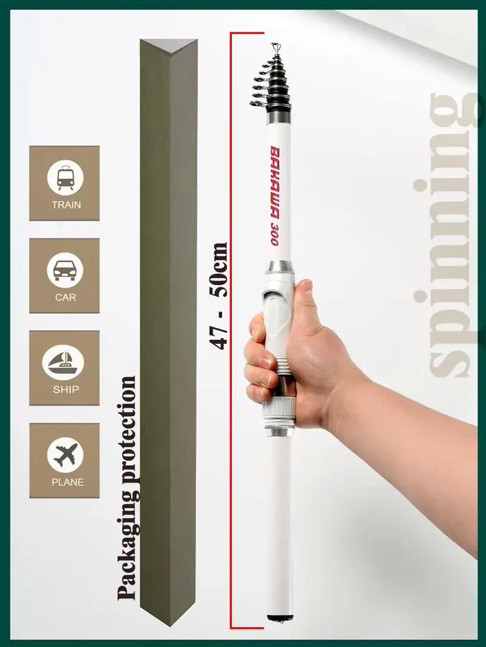 Canne feeder télescopique ultra-légère 1.5m à 3.0m carbone portable blanc nouvelle France
