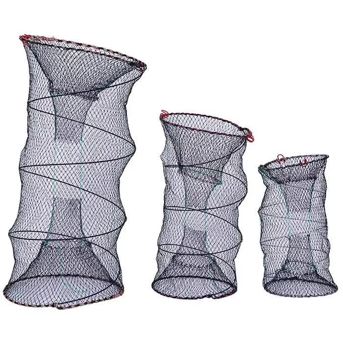 Piège pliable télescopique 40x80cm pour écrevisses, crabes et poissons - Cage portable pêche crevettes homards