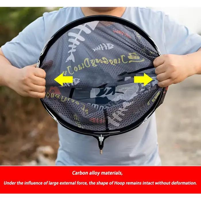 Filet de pêche ultra léger en alliage titane carbone anti-crochet pour pêche profonde et solide