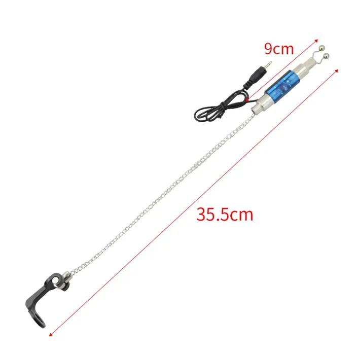 Indicateur swinger LED illuminé Hirisi 1 pièce en acier inoxydable pour alarme de touche carpe