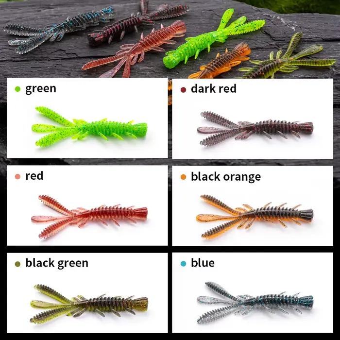 Leurre souple crevette flottant avec odeur de poisson et sel, appât bio-mimétique pour sandre