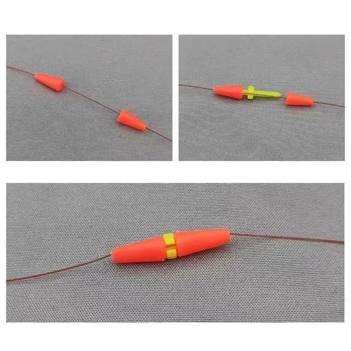 30 pièces stoppeurs flotteurs pêche mer anti-vent barre cara canne à pêche accessoires montage
