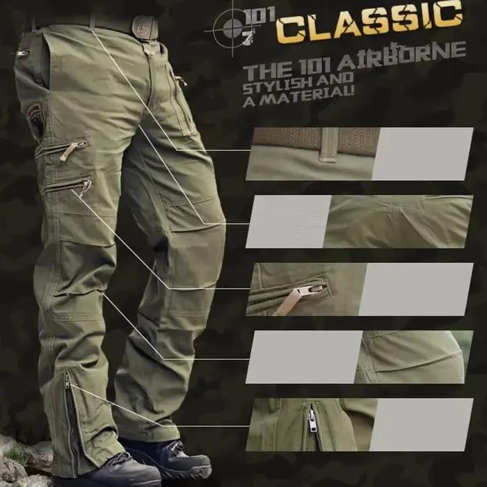 Salopette camouflage montagne pour hommes - Coton résistant zip droit - Pantalon tactique pêche
