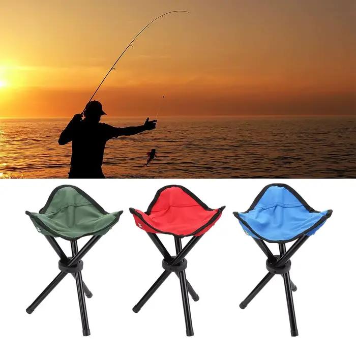 Tabouret 3 pieds pliant pêche camping portable léger activités extérieures pique-nique voyage