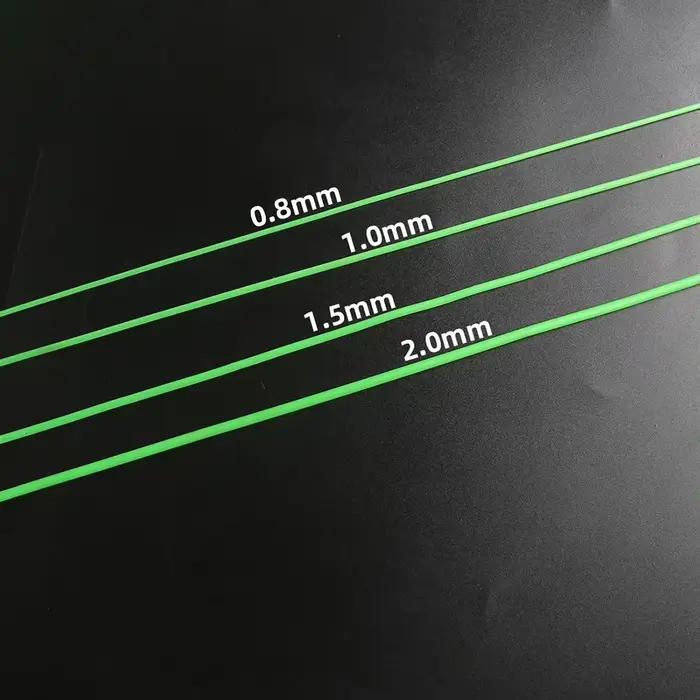 Manchon lumineux de pêche nocturne 1/1.5m vert - Tube silicone souple pour ligne et hameçon