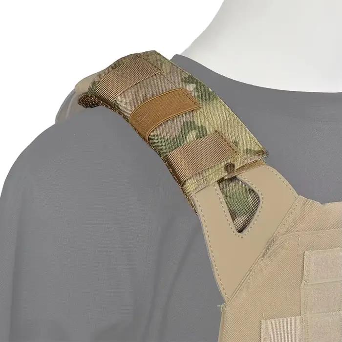 2 coussinets d'épaule respirants mesh pour gilet de pêche tactique et sac à dos