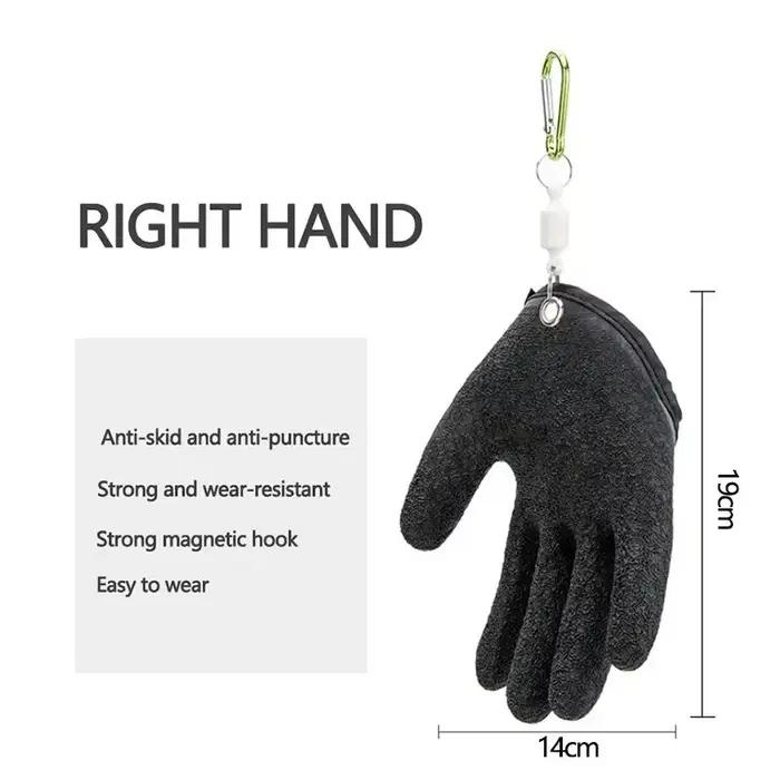 Gant professionnel pêche latex chasse protection anti-perforation antidérapant pêcheur main gauche droite
