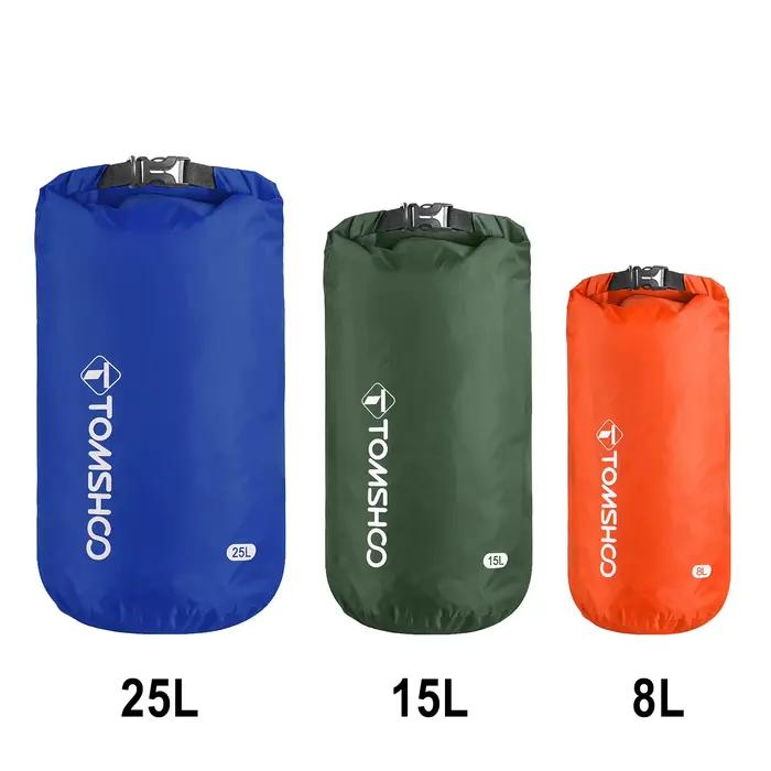 Pack 5 dry bags waterproof Tomshoo - Sacs étanches légers camping, bateau, randonnée