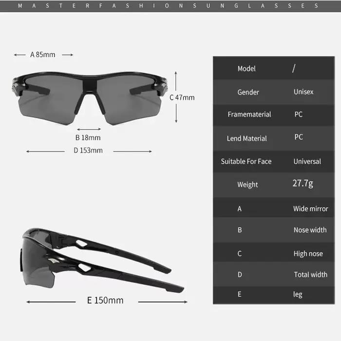 Lunettes de sport colorées anti-ultraviolet pêche - Nouveau modèle 9355 pour alpinisme cyclisme plein air