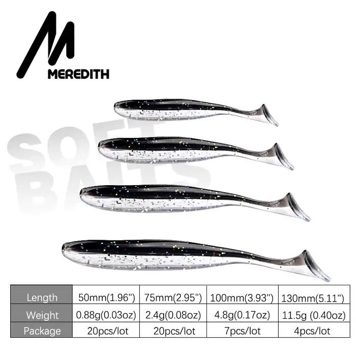 Leurres souples MEREDITH Easy Shiner 50-130mm shad double couleur pour bar et carnassiers