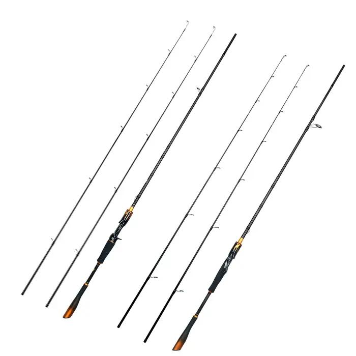 Canne spinning casting BIUTIFU 2 brins 1.8-2.7m carbone T1000 pour leurres 7-80g brochet et perche