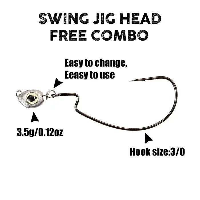 Têtes plombées cheburashka swing jig pour leurres souples - Pêche carnassiers France