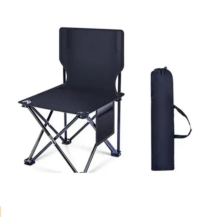 Chaise pliante portable avec dossier camping pêche dessin extérieur siège confortable transport facile
