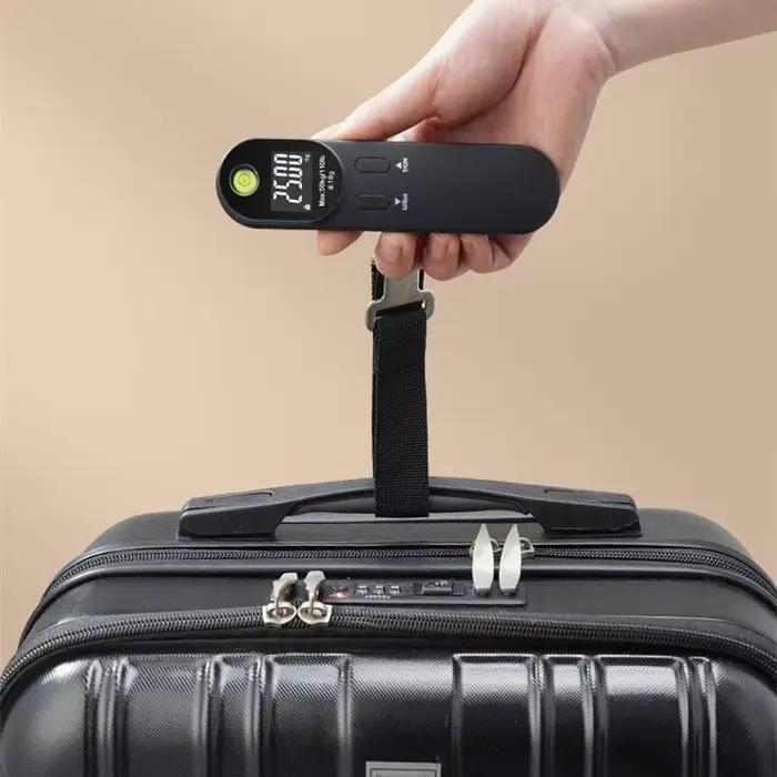 Pèse-bagages rechargeable 50kg avec crochet - Balance de pêche électronique pour shopping