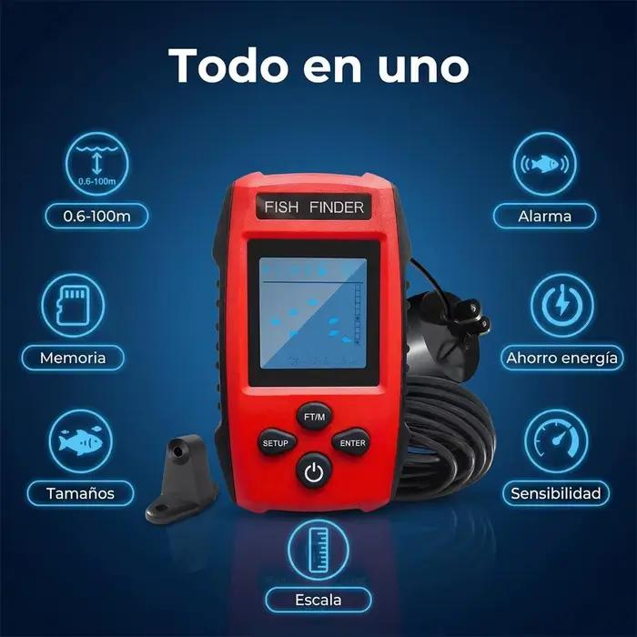 Détecteur de poissons sonar filaire portable 0.6-100M avec sensibilité ajustable multi-modes pêche
