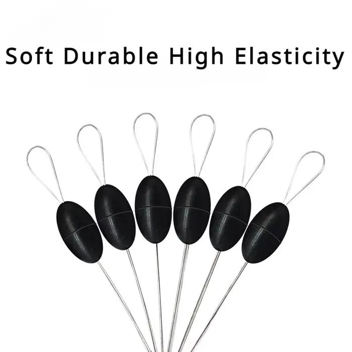 60 pièces stop pêche caoutchouc silicone espaceurs ovales pour carp fly fishing accessoires outils