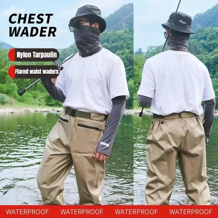 Combinaison de waders respirants avec bottes intégrées pour la pêche en rivière homme - Ensemble étanche