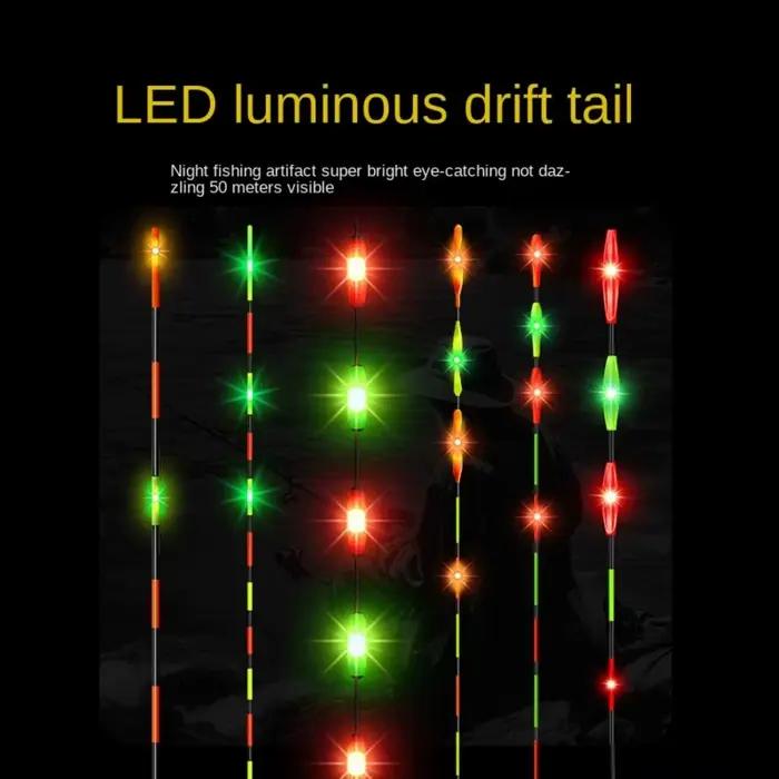 Flotteur électronique lumineux ultra sensible 10 styles avec détection de touche et LED super brillante pour la pêche