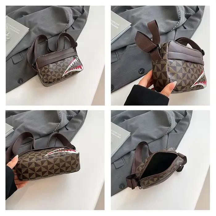 Sac bandoulière bouche requin créatif pêche porte-monnaie téléphone mode capacité