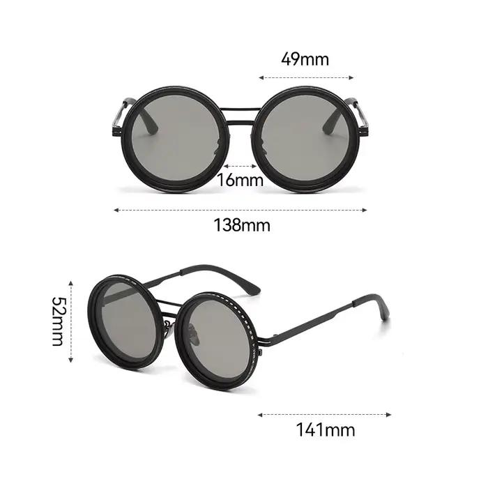 Lunettes de pêche polarisées 9 niveaux ND2-400 réglables anti UV avec étui filtre lumière pour pêche
