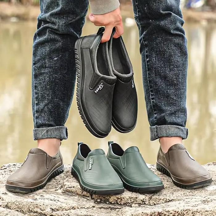 Bottes de pluie homme décolletées été antidérapantes travail cuisine chaussures imperméables