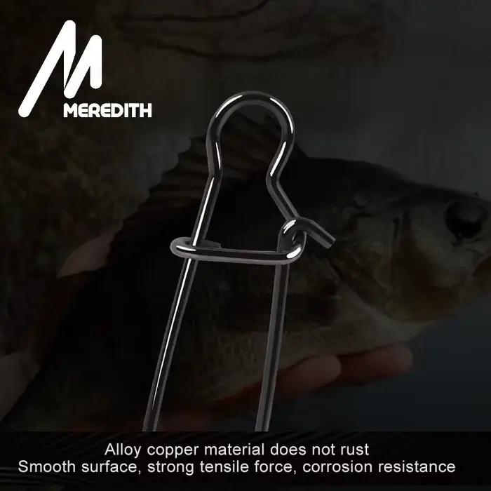 Snap pêche rapide 50 pièces avec mousquetons acier inoxydable et anneaux solides pour hameçons et leurres