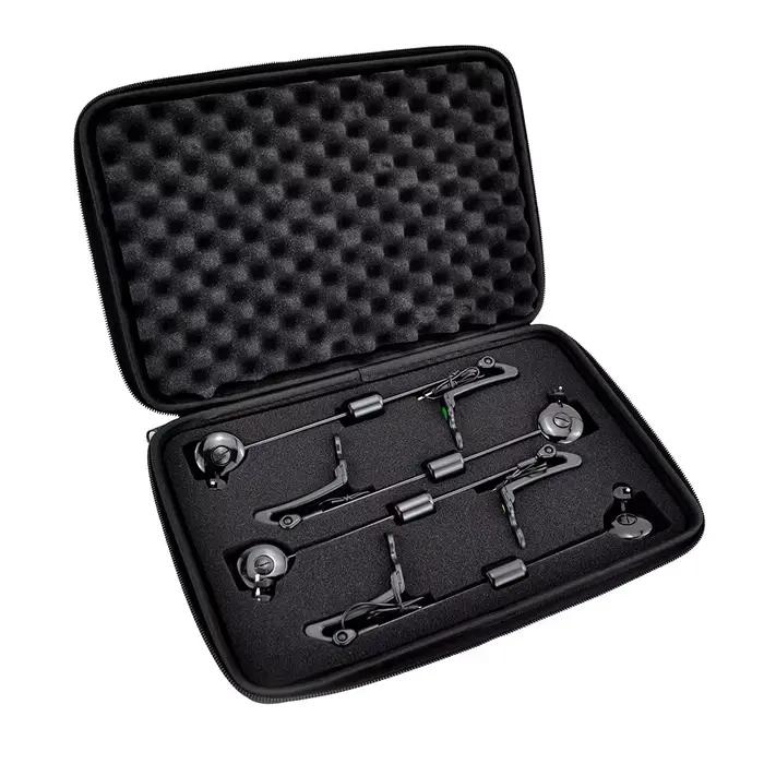 Set 4 indicateurs swingers LED Hirisi pour pêche à la carpe - Drop Off Indicator B2022 4 couleurs avec étui