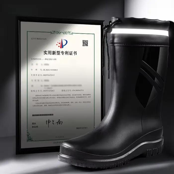 Bottes de pêche homme High-Tube imperméables anti-dérapantes renforcées pour chantier et fruits de mer