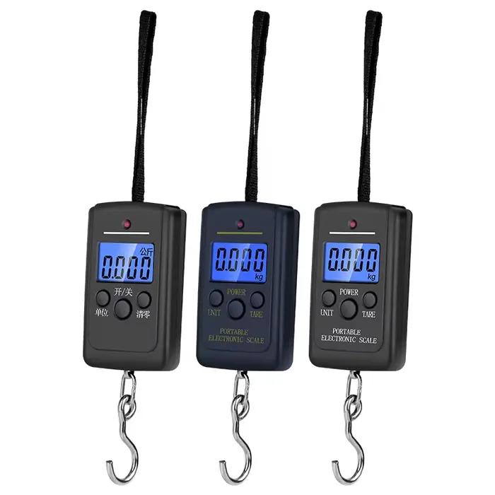 Balance portable LCD 50kg avec mètre ruban rétractable 100cm - Pour peser poissons et légumes