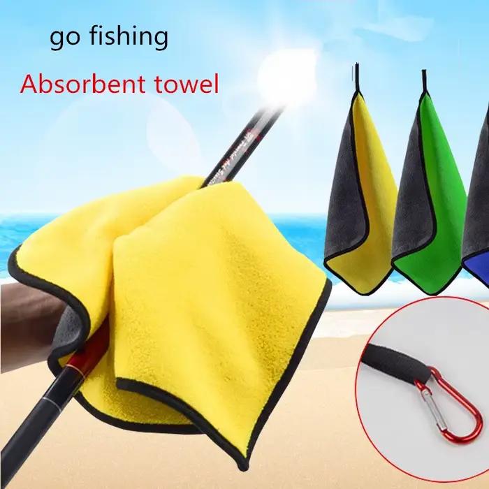 Serviette de pêche épaisse absorbante - Essuie-mains antiadhésif pour pêche sportive extérieure