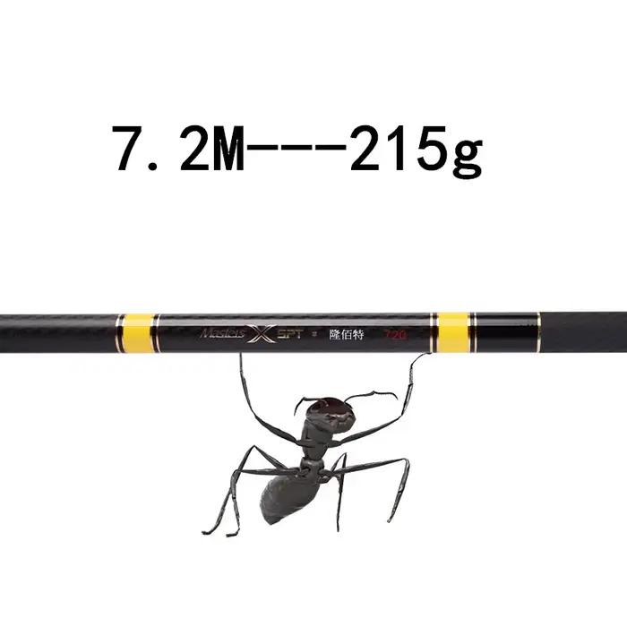 Canne télescopique stream fishing super légère 3.6m à 8m carbone haute densité pour eau douce