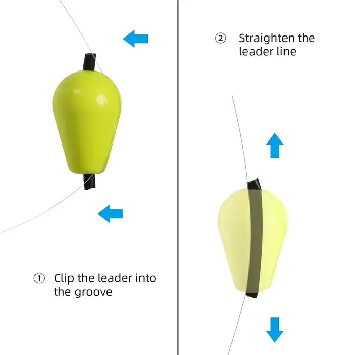 5 pièces indicateurs de touches flottants mousse ovale pour la pêche à la mouche, type goutte