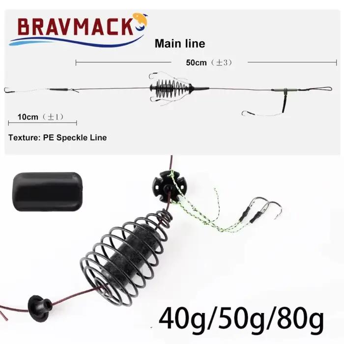 Cage amorçoir feeder pêche à la carpe hameçon acier carbone 30 à 80 grammes pour ligne de fond