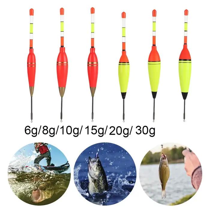 Flotteurs lumineux verticaux EVA 6g à 30g - flotteurs longs luminescents pour pêche nocturne éclairage