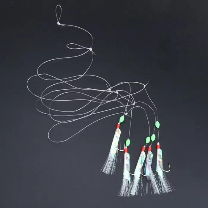 Lot de 5 leurres souples imitation poisson et crevette multicolores avec hameçon à ardillon cristal pour pêche polyvalente