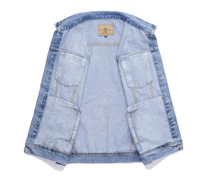 Veste sans manches cargo denim homme à multiples poches, délavée, pour la pêche et loisirs