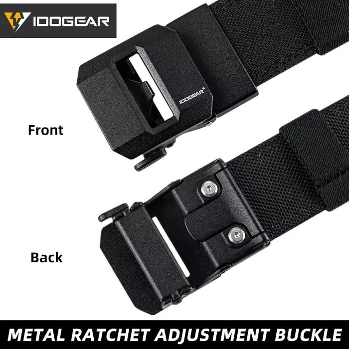 Ceinture tactique dure IDOGEAR 1.5" avec boucle automatique métal pour IPSC et pêche sportive